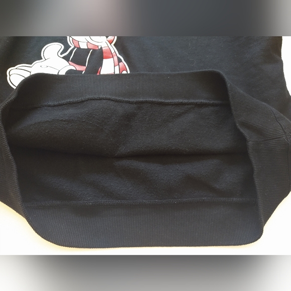 Disney Women's Black Sweatshirt Size S Holiday Mickey Mouse Fleece Pullover - Picture 6 of 10